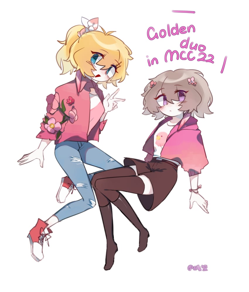 tommyinnit and purpled (minecraft youtube and 1 more) drawn by wen_se_nan_sen