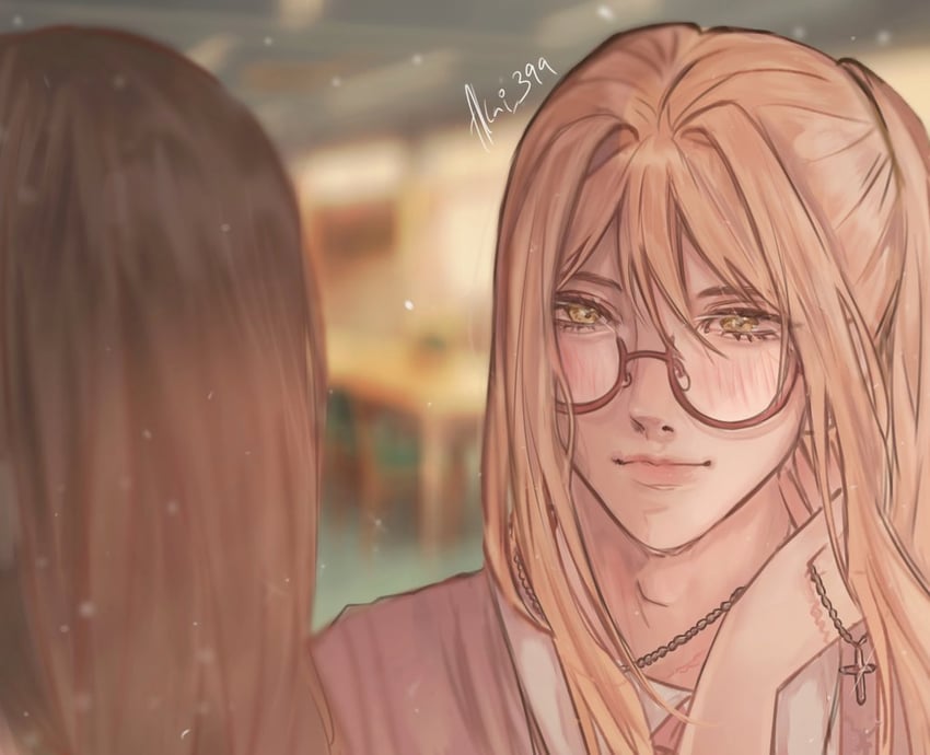 player character and sydney (degrees of lewdity) drawn by akai_san399