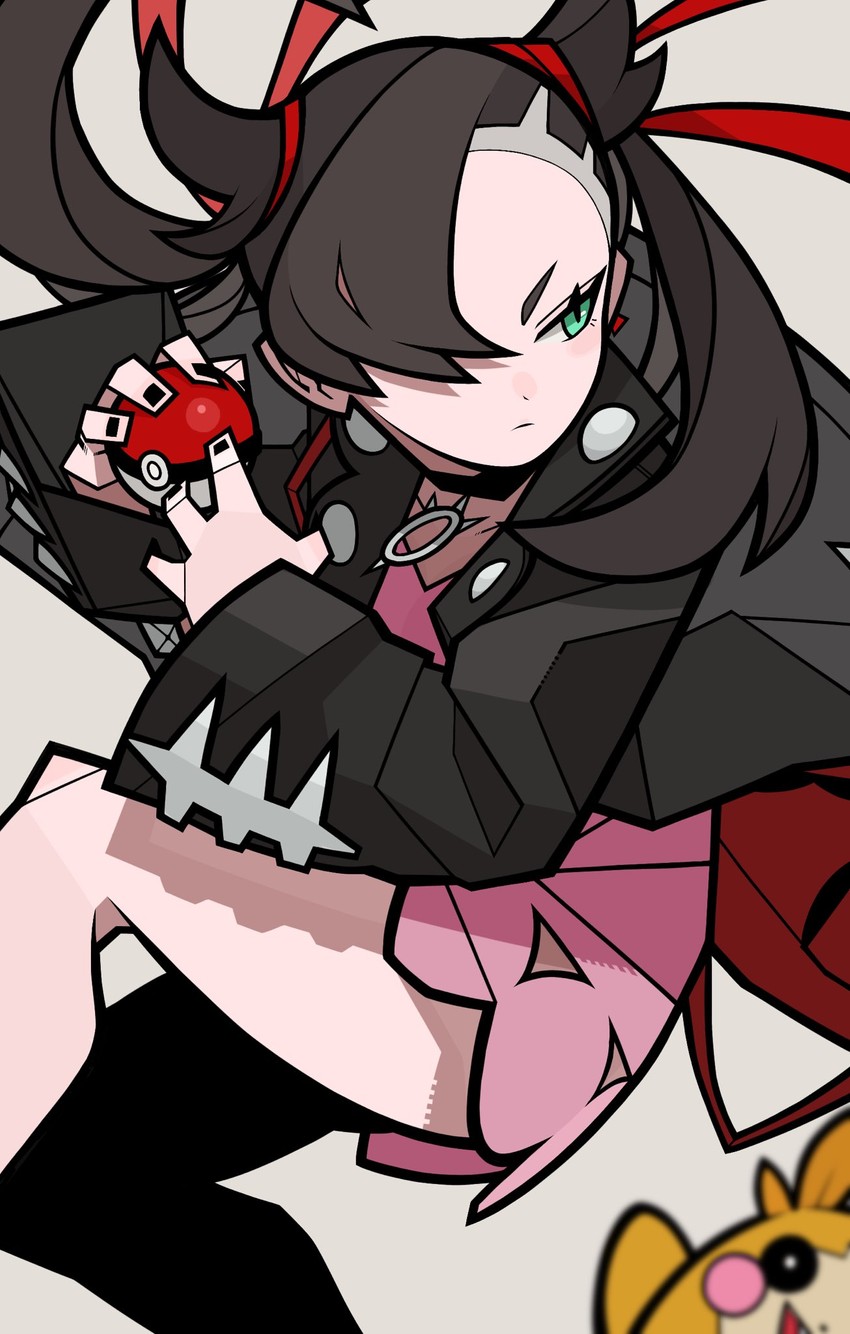 marnie and morpeko (pokemon and 1 more) drawn by omoti_sakamoto