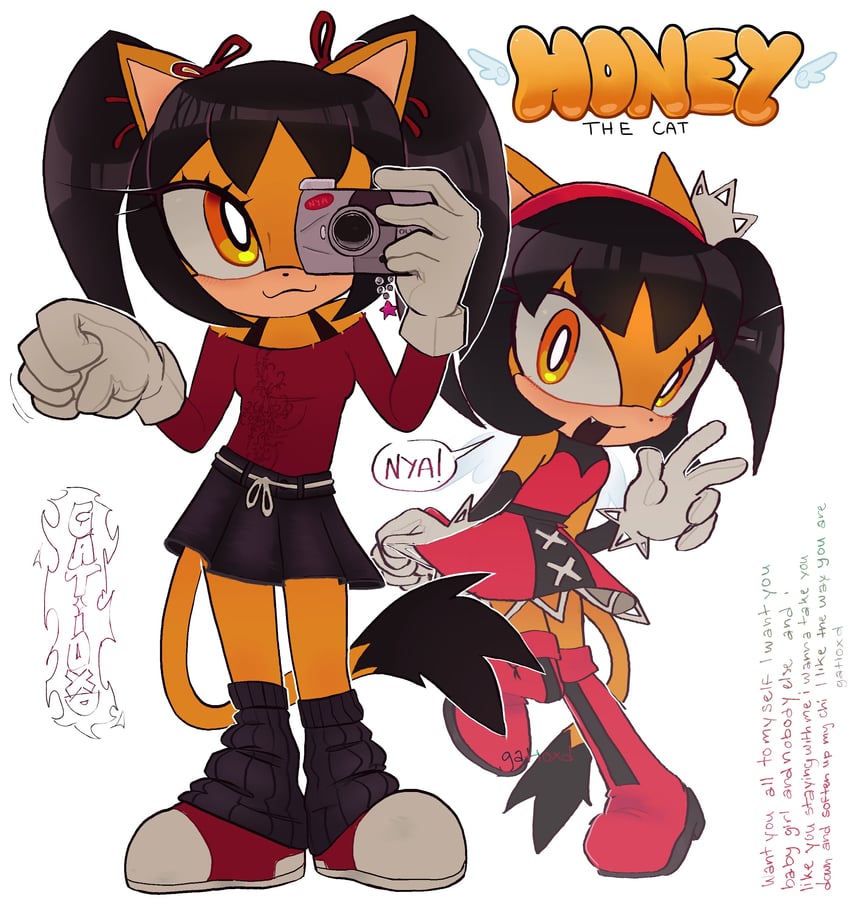 honey the cat (sonic and 2 more) drawn by gatioxd