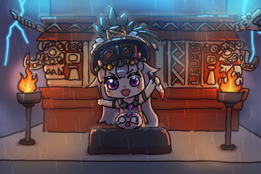 koseki bijou and pebble (hololive and 1 more) drawn by bing_huyue