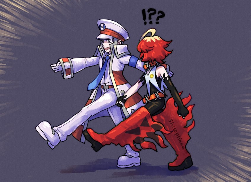 emmet and mela (pokemon and 2 more) drawn by shiseptiana