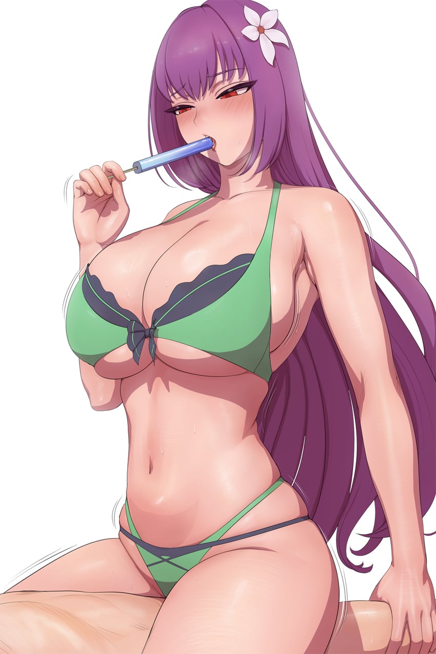 fujimaru ritsuka, scathach, and scathach skadi (fate and 1 more) drawn by lvl_(sentrythe2310)