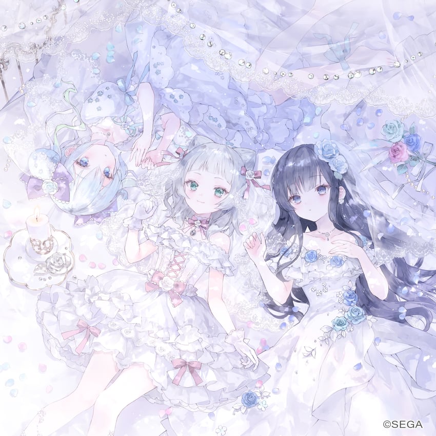 suzushima arisu, misumi aoi, and kashiwagi mia (sega and 1 more) drawn by onineko