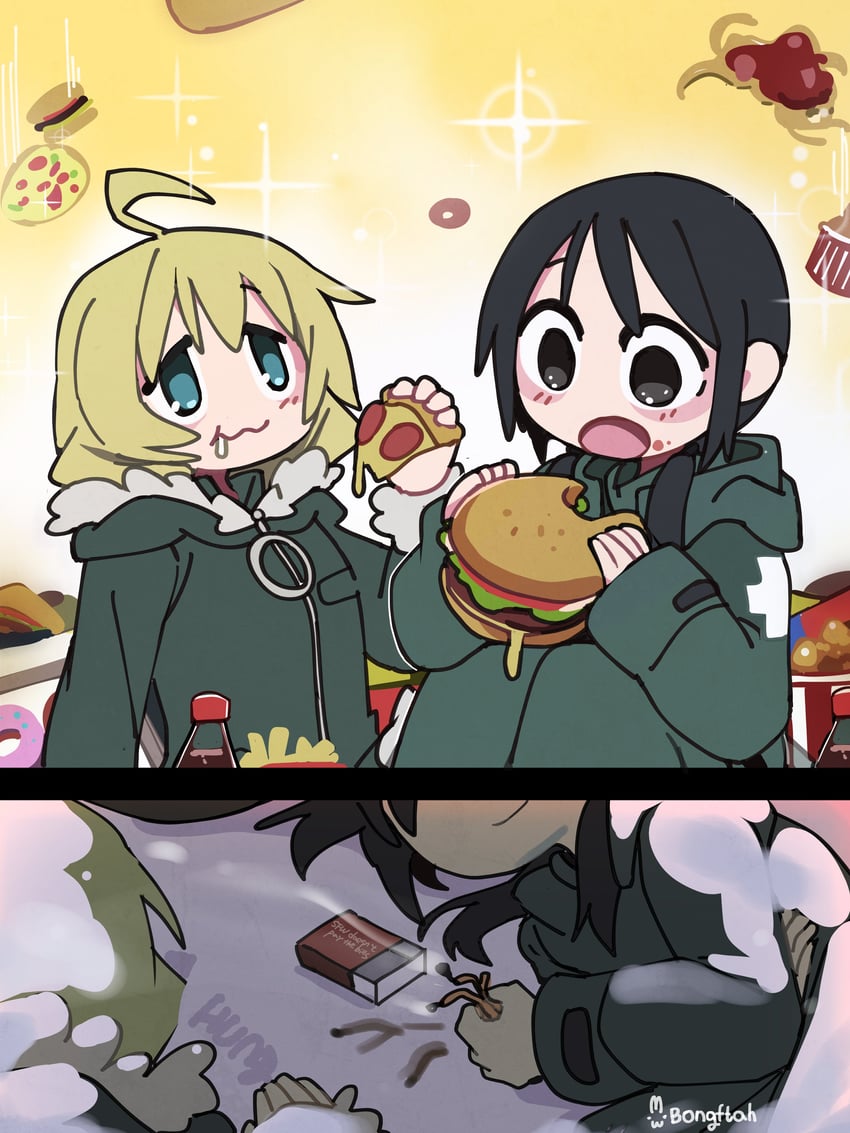 chito, yuuri, and little match girl (shoujo shuumatsu ryokou and 1 more) drawn by bongfill