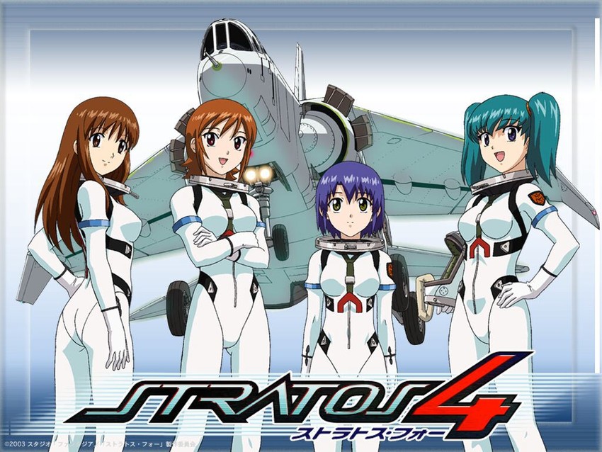 honjou mikaze, doi shizuha, kikuhara karin, and nakamura ayamo (stratos 4) drawn by yamauchi_noriyasu