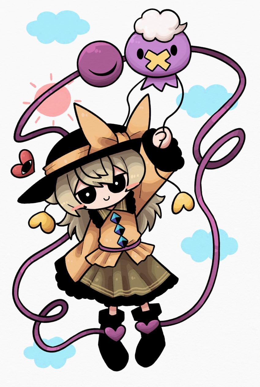 komeiji koishi and drifloon (touhou and 1 more) drawn by zunusama