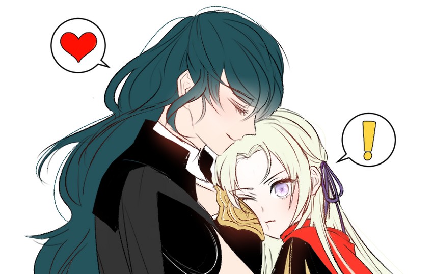 female byleth and edelgard von hresvelg (fire emblem and 1 more) drawn by zohi