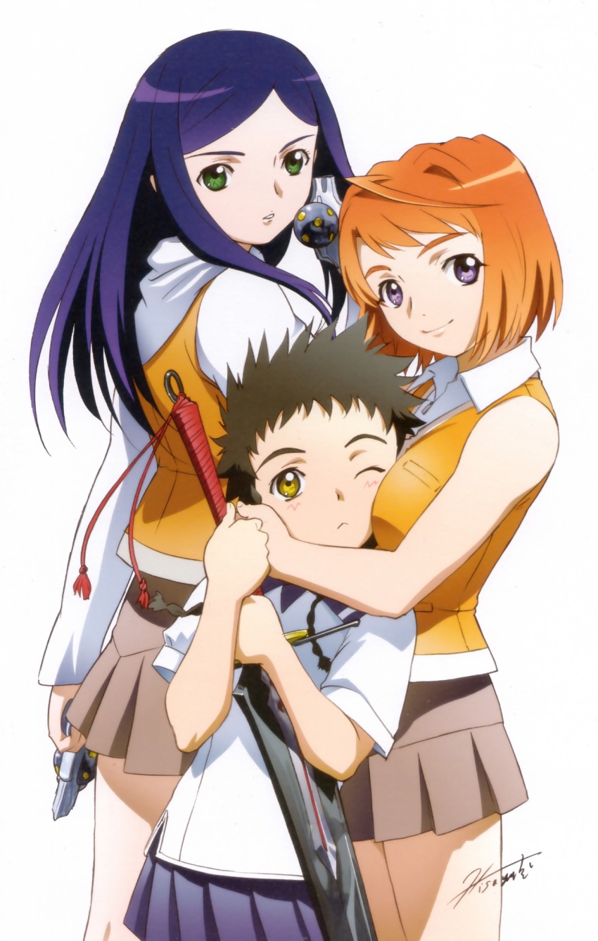 kuga natsuki, tokiha mai, and minagi mikoto (my-hime) drawn by hisayuki_hirokazu