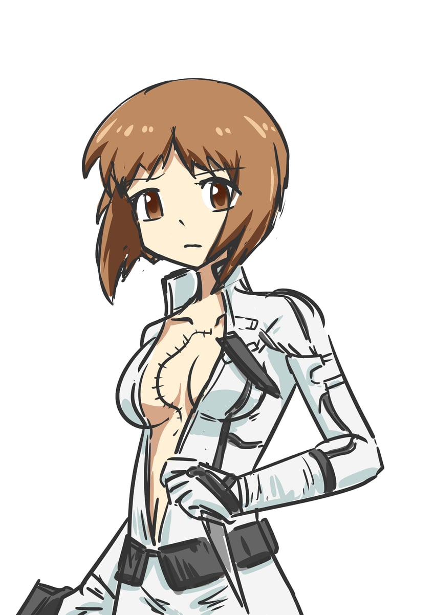 nishizumi miho and the boss (girls und panzer and 3 more) drawn by dozumiiru