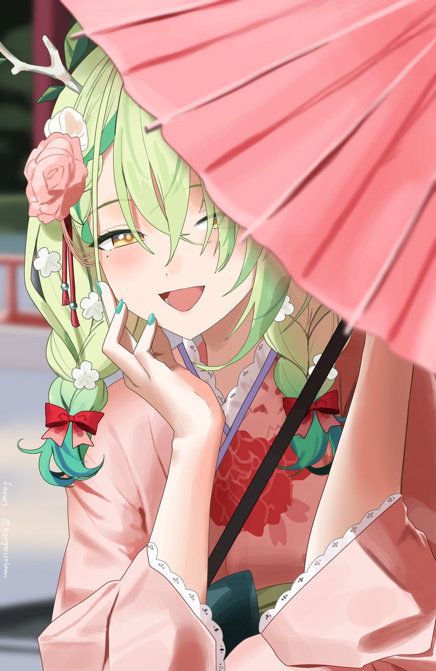 ceres fauna (hololive and 1 more) drawn by kongarisalmon
