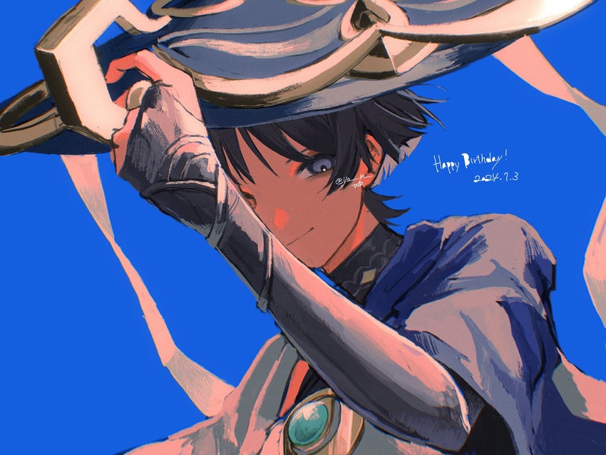 scaramouche and wanderer (genshin impact) drawn by hira_(ya_m)