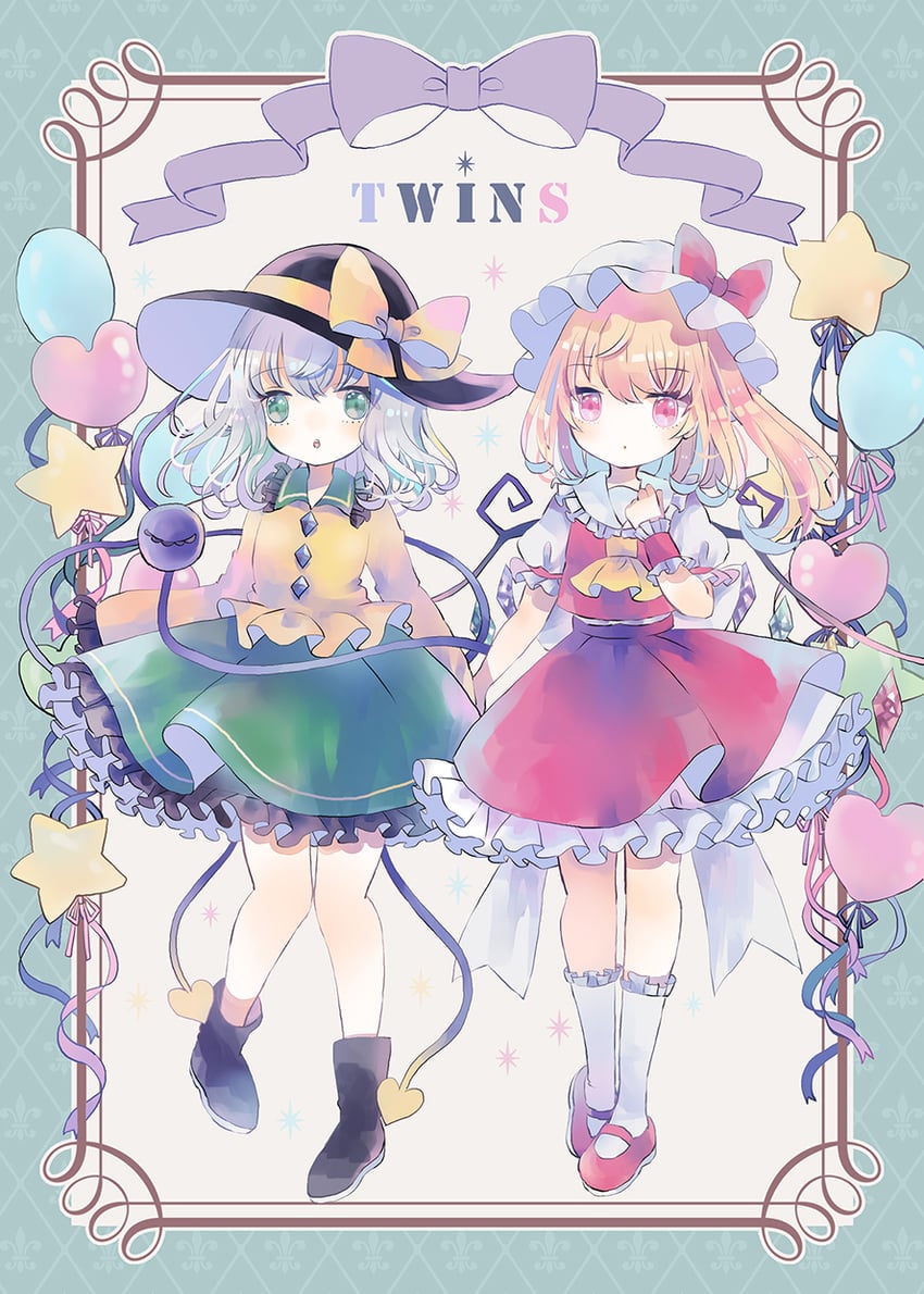 flandre scarlet and komeiji koishi (touhou and 1 more) drawn by hiyuu_(hiyualice)