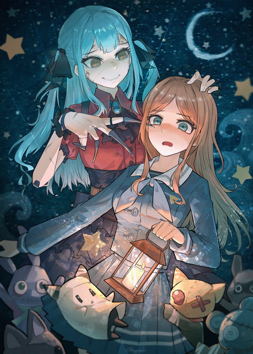 togawa sakiko, nagasaki soyo, and oblivionis (bang dream! and 1 more) drawn by gblamgo