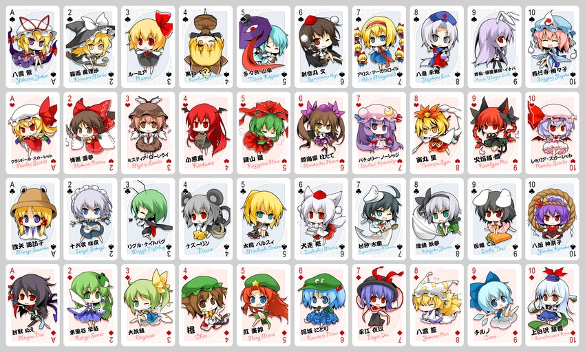 hakurei reimu, kirisame marisa, remilia scarlet, flandre scarlet, izayoi sakuya, and 35 more (touhou) drawn by reina_(black_spider)