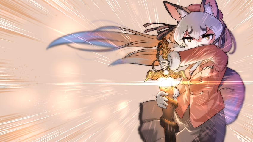 island fox (kemono friends and 1 more) drawn by mcgunngu