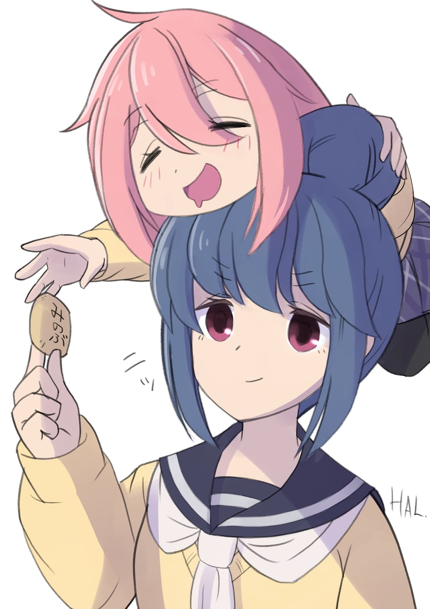 shima rin and kagamihara nadeshiko (yurucamp) drawn by harumachi_fa-fa