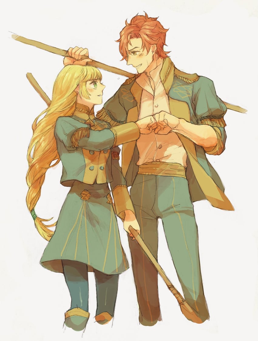 ingrid brandl galatea and sylvain jose gautier (fire emblem and 1 more) drawn by suzytookaflight