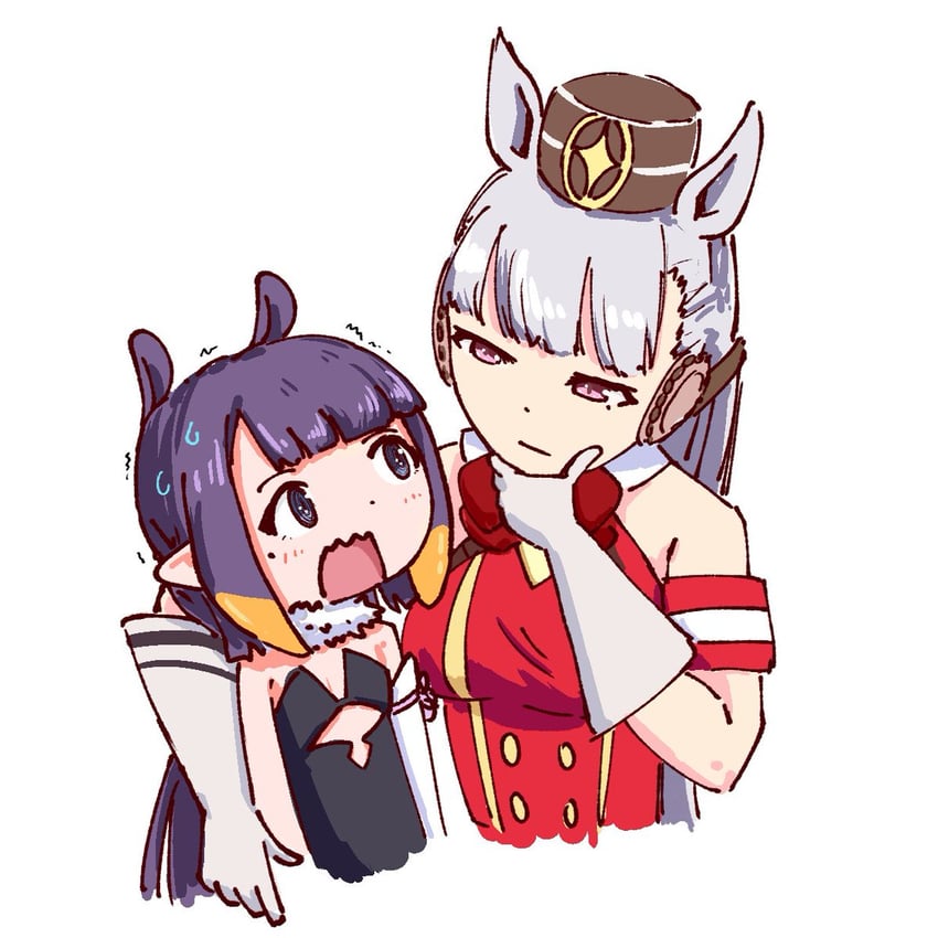 ninomae ina'nis and gold ship (hololive and 2 more) drawn by wydken