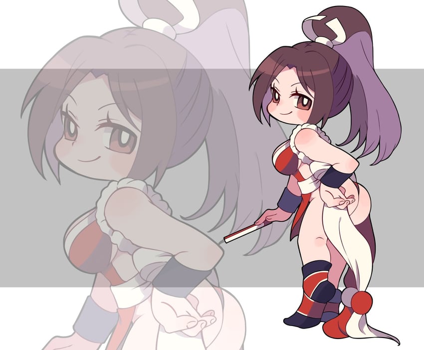 shiranui mai (the king of fighters and 1 more) drawn by miyata_(lhr)