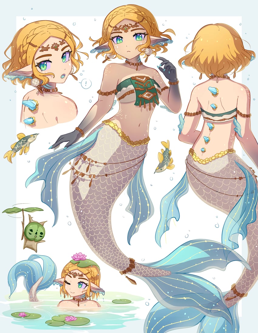 princess zelda, korok, and light dragon (the legend of zelda and 1 more) drawn by enni