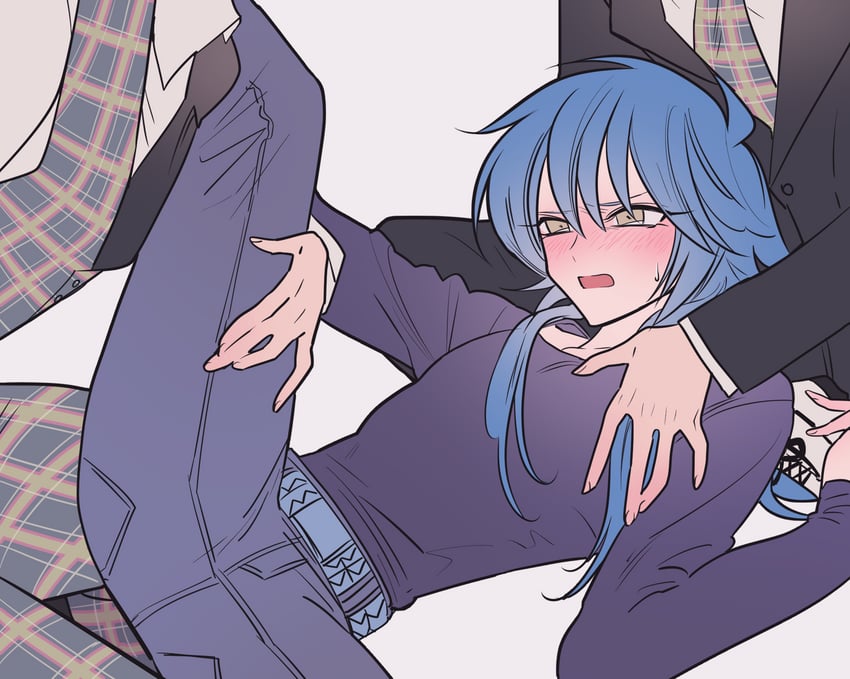seragaki aoba, trip, and virus (dramatical murder) drawn by meremero