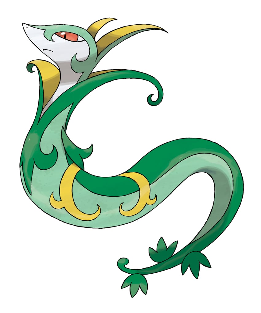 serperior (pokemon and 1 more) drawn by sugimori_ken