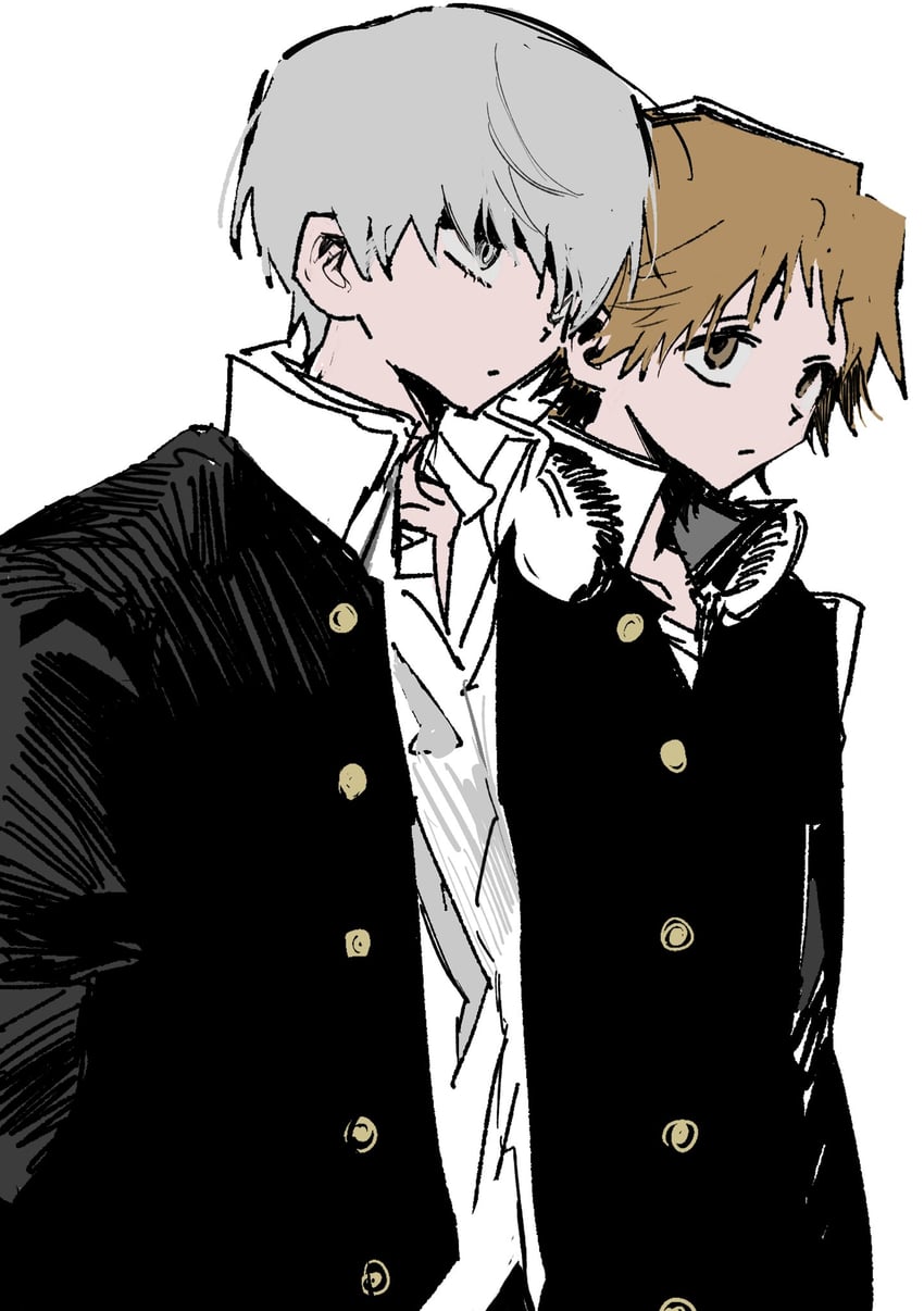 narukami yu and hanamura yousuke (persona and 1 more) drawn by goguma_wagamja