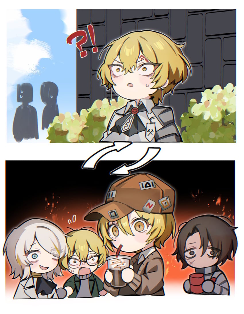 don quixote, faust, sinclair, and heathcliff (project moon and 1 more) drawn by mu46016419