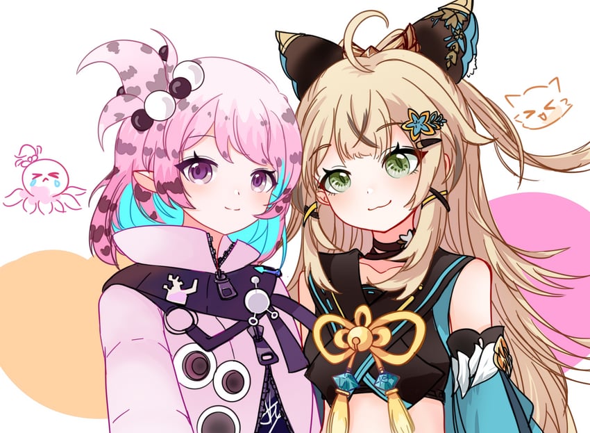 kirara (genshin impact and 1 more) drawn by morlvoid