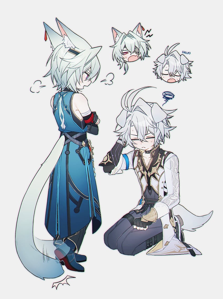 phainon and anaxa (honkai and 1 more) drawn by coojisan