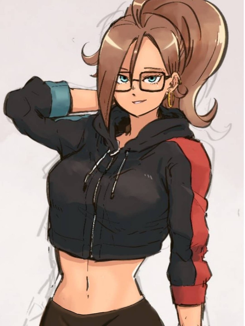 android 21 (dragon ball and 1 more) drawn by kemachiku