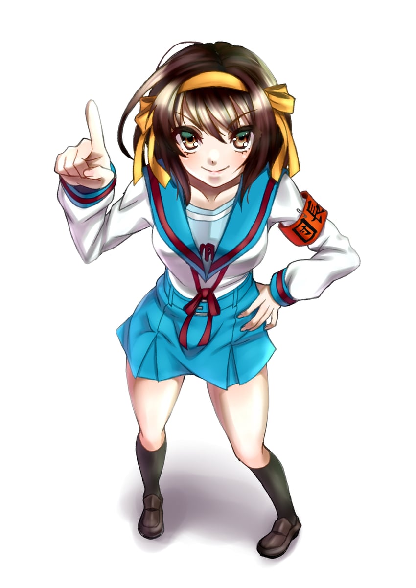 suzumiya haruhi (suzumiya haruhi no yuuutsu) drawn by bickle_(bickle1983)