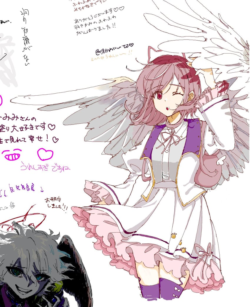 nanami chiaki and komaeda nagito (danganronpa and 1 more) drawn by cho_koko-kyu_no_washi