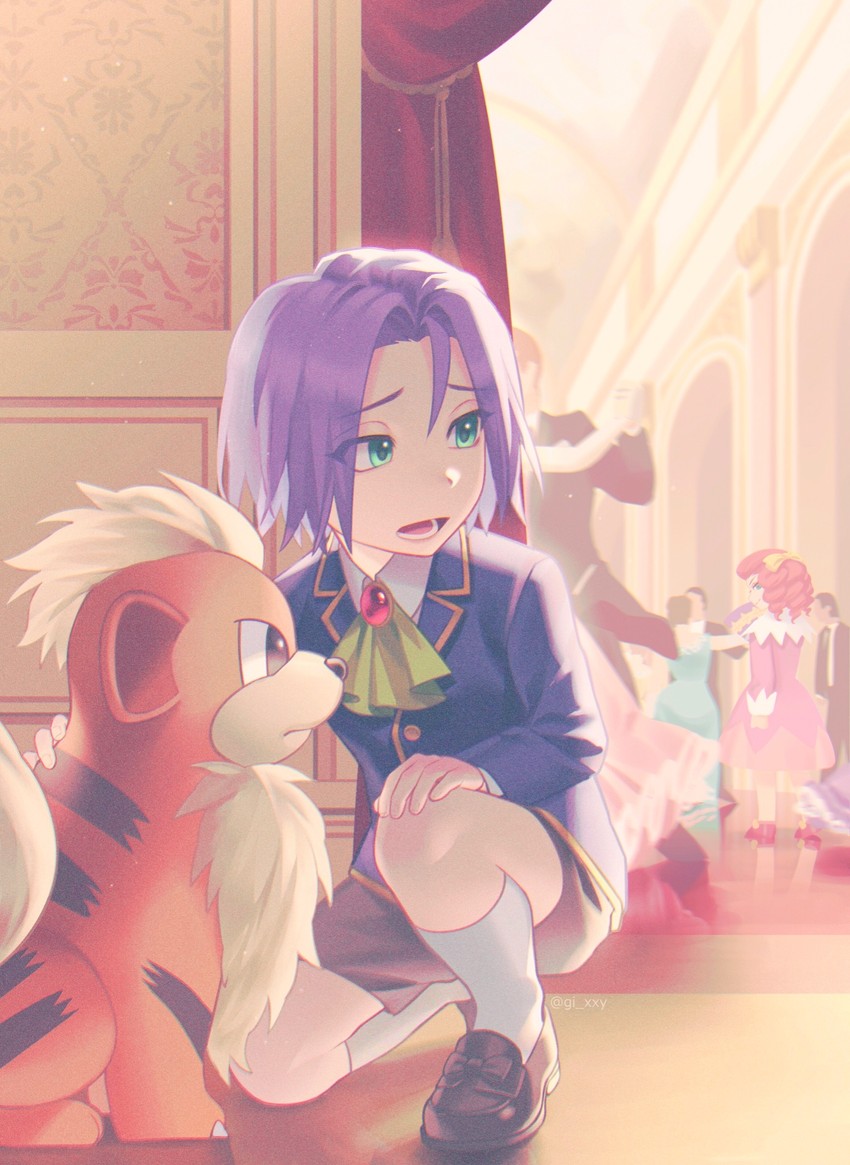 james, growlithe, and jessebelle (pokemon) drawn by ruru_(gi_xxy)