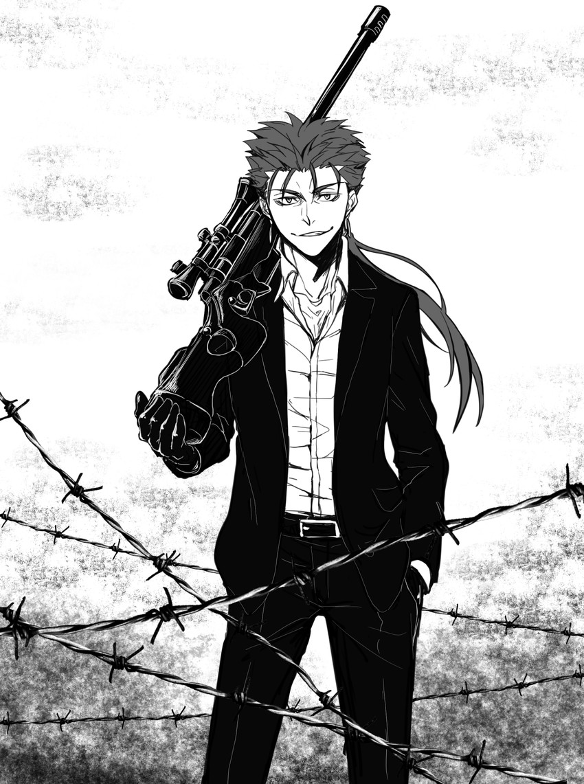 cu chulainn (fate and 1 more) drawn by kuroguro