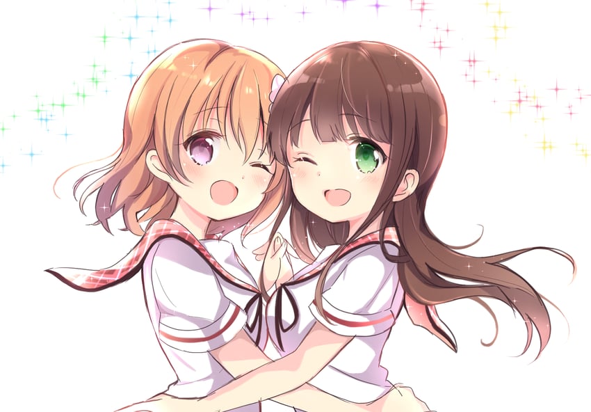 hoto cocoa and ujimatsu chiya (gochuumon wa usagi desu ka?) drawn by nanami_ayane_(kusunoki5050)