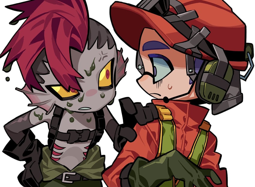 inkling player character, inkling boy, and smallfry (splatoon and 1 more) drawn by hornx3_booyah