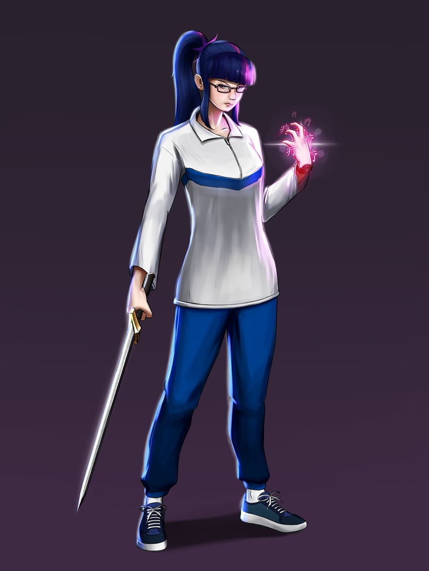 twilight sparkle and sci-twi (my little pony and 2 more) drawn by guyser3
