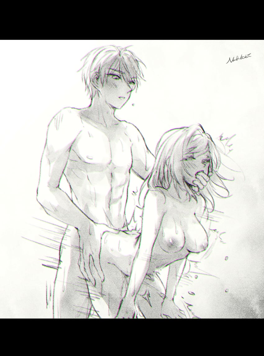rosa and luke pearce (tears of themis) drawn by nelhai_(mori791212)