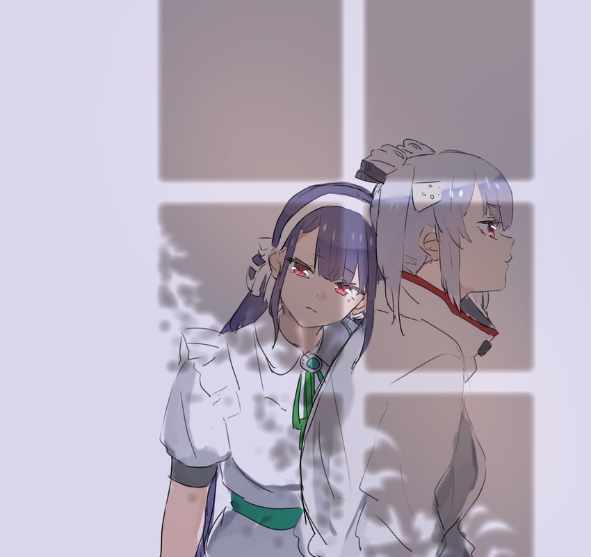 satsuki mari and yamawaki bon ivar (heaven burns red) drawn by nanashisanhvbn