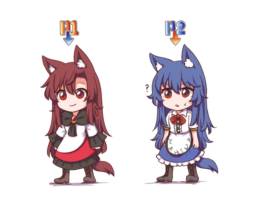 hinanawi tenshi and imaizumi kagerou (touhou and 1 more) drawn by wool_(miwol)