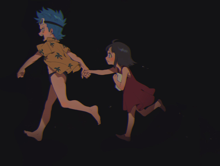 nico robin and franky (one piece) drawn by qin_(7833198)