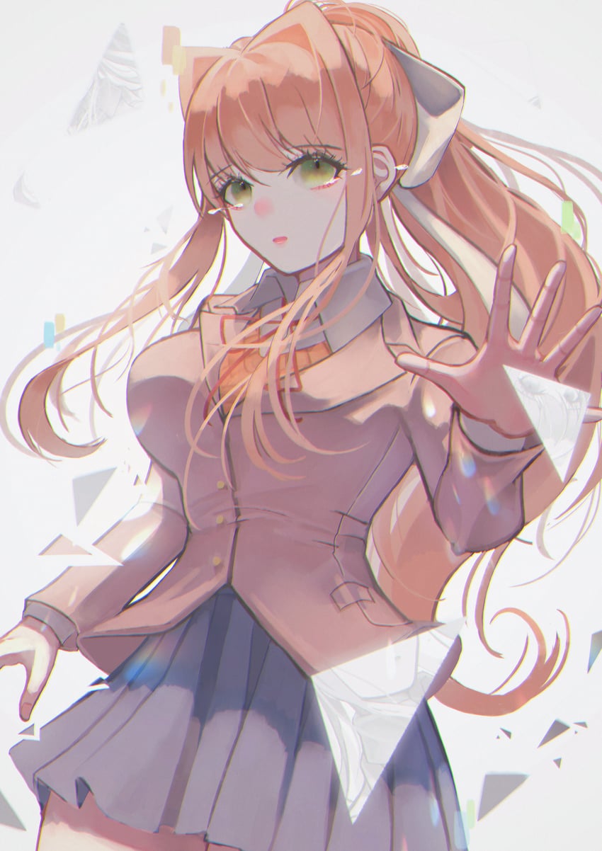 monika (doki doki literature club) drawn by wny_(wnys_art)