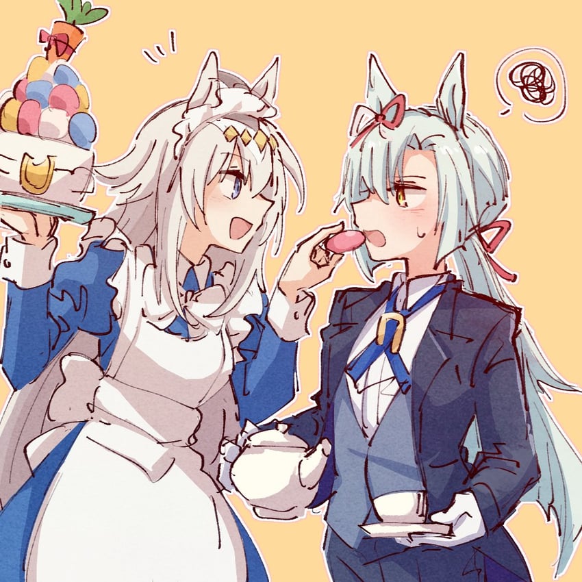 oguri cap and fujimasa march (umamusume and 1 more) drawn by alonemistrist