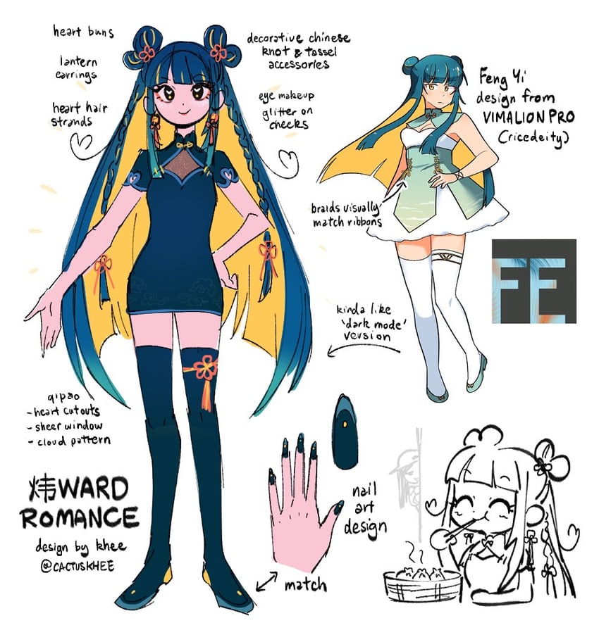 feng yi (synthesizer v and 2 more) drawn by khee