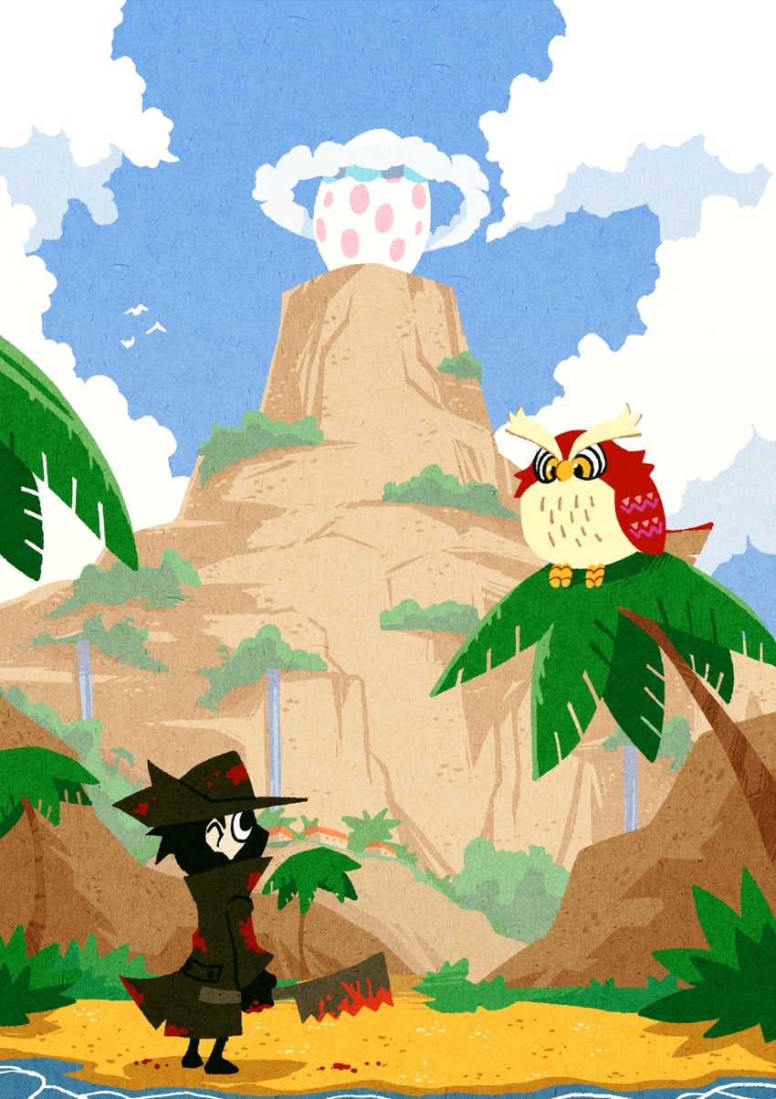 hunter and owl (the legend of zelda and 2 more) drawn by setz