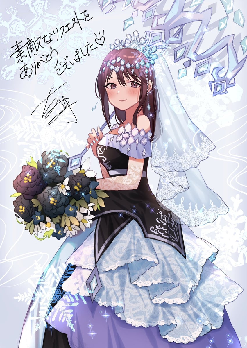 mifune miyu and teardrop the rikka queen (idolmaster and 3 more) drawn by b9-n3