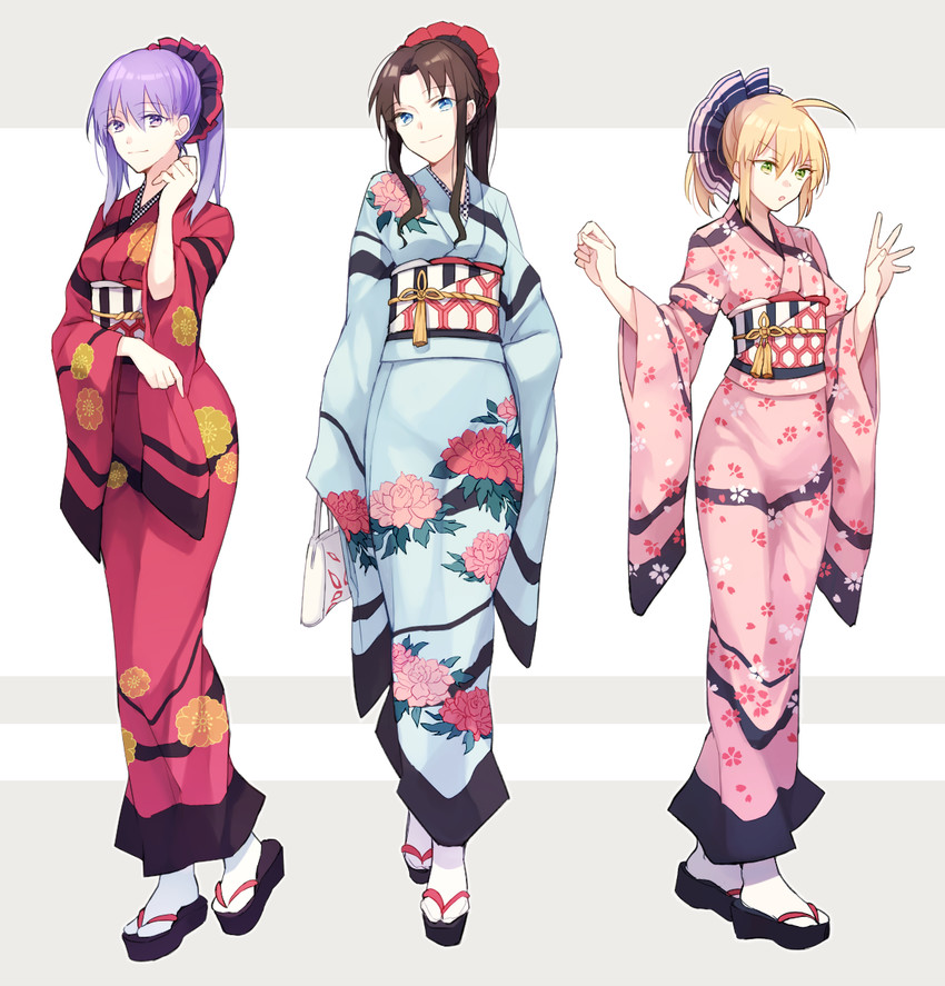 artoria pendragon, saber, tohsaka rin, and matou sakura (fate and 1 more) drawn by wowishi
