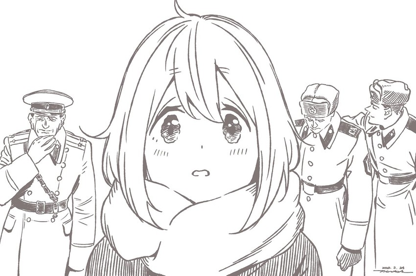 kagamihara nadeshiko (real life and 1 more) drawn by horikou
